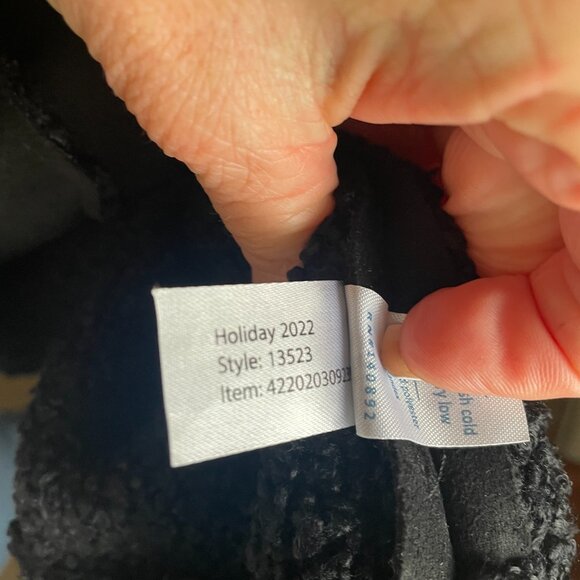 Marine Layer Womens Black Vegan Sherpa Jacket Snap Button Front Collared Sz S - Picture 4 of 4